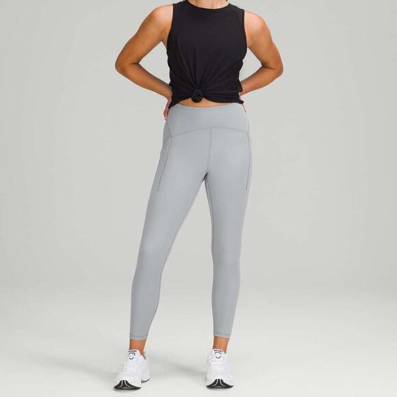 Lululemon Power Thru High-Rise Tight 25” Leggings Rhino Grey - Picture 1 of 10